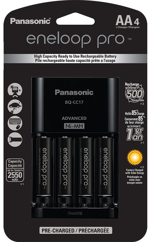 Panasonic eneloop pro AA4+Charger